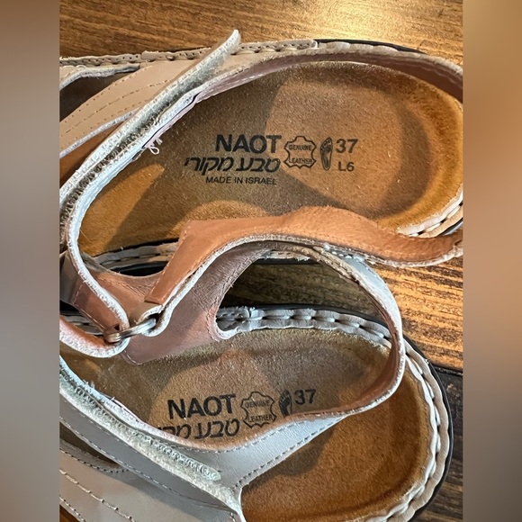 Naot women’s Paris sandals size 37, size 6 GUC, made in Israel, comfort, Velcro - Picture 2 of 5